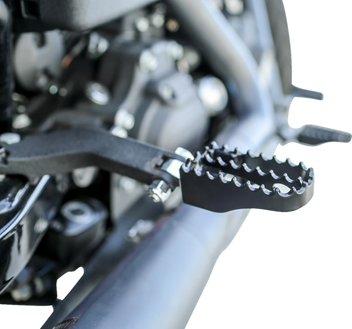 Burly Brand MX Mini Foot Pegs - Driver/Passenger - Black