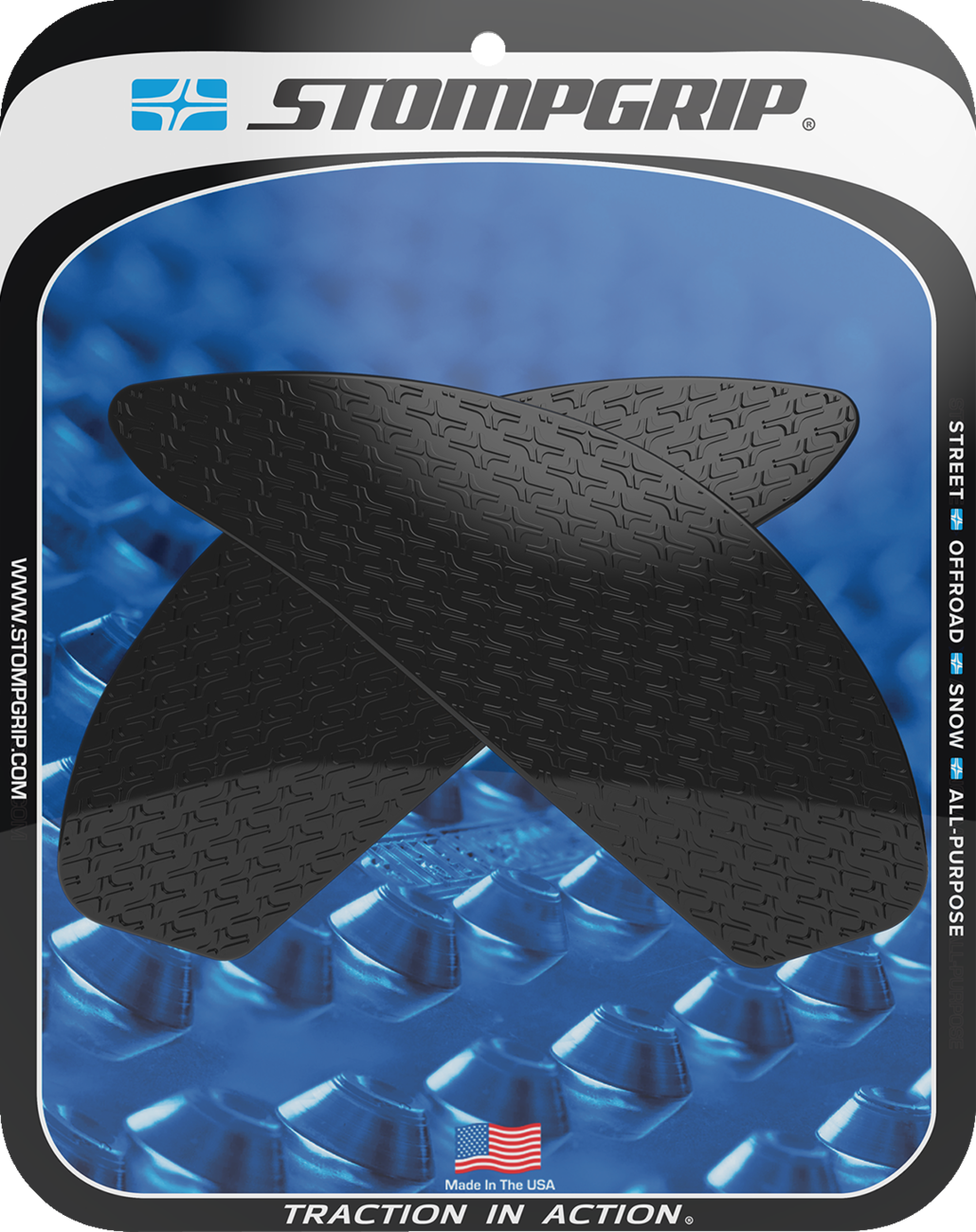 StompGrip Tank Grips - Icon - Black - Suzuki - GS '18-'25
