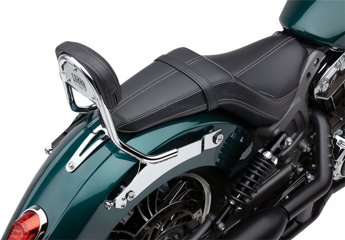 Cobra Detachable Backrest - Chrome - Two-Up Seat - Scout