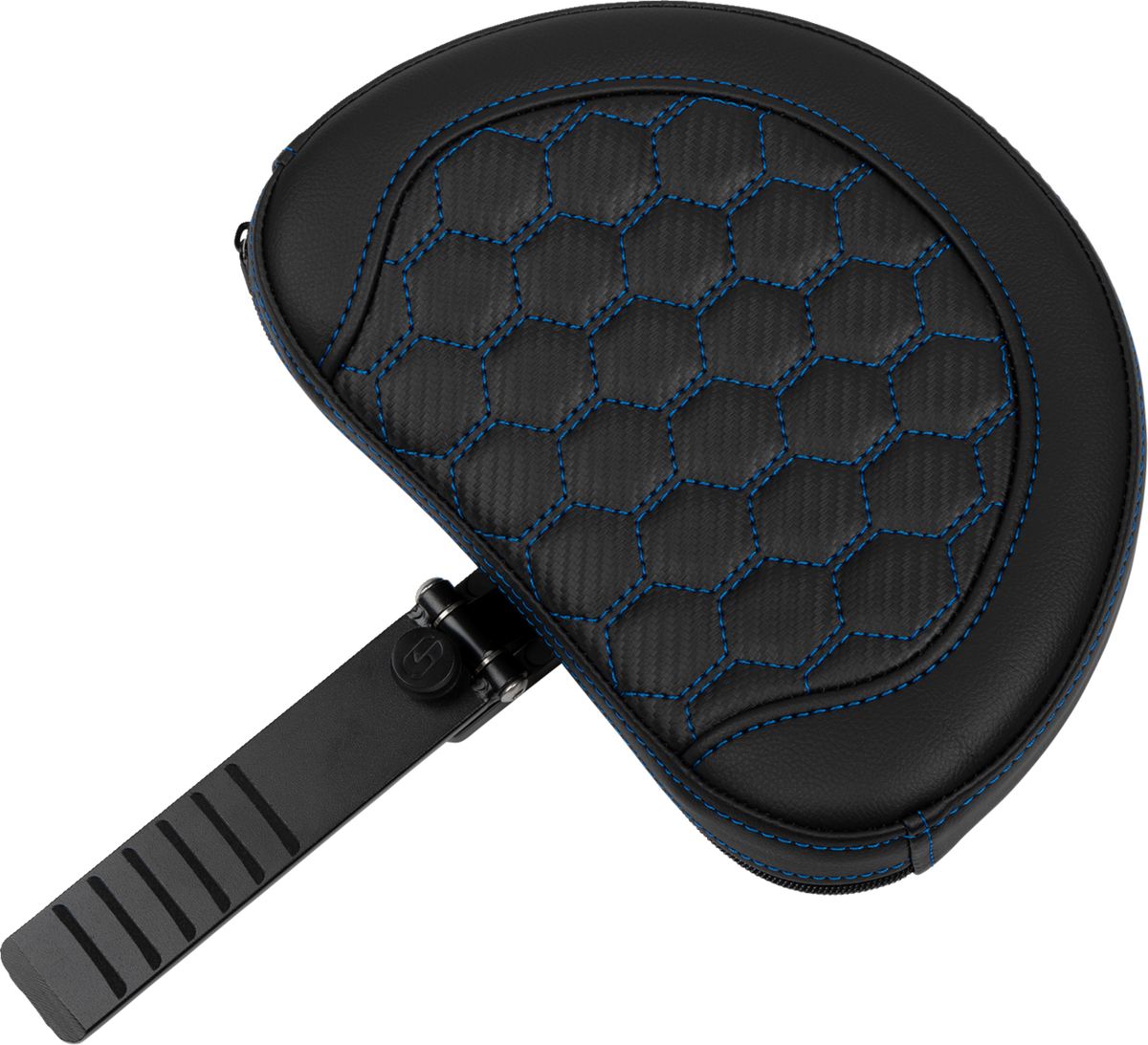 Saddlemen Roadsofa™ Extended Reach Seat - With Backrest - Honeycomb - Blue Stitch - FLTR/FLHX '23-'24