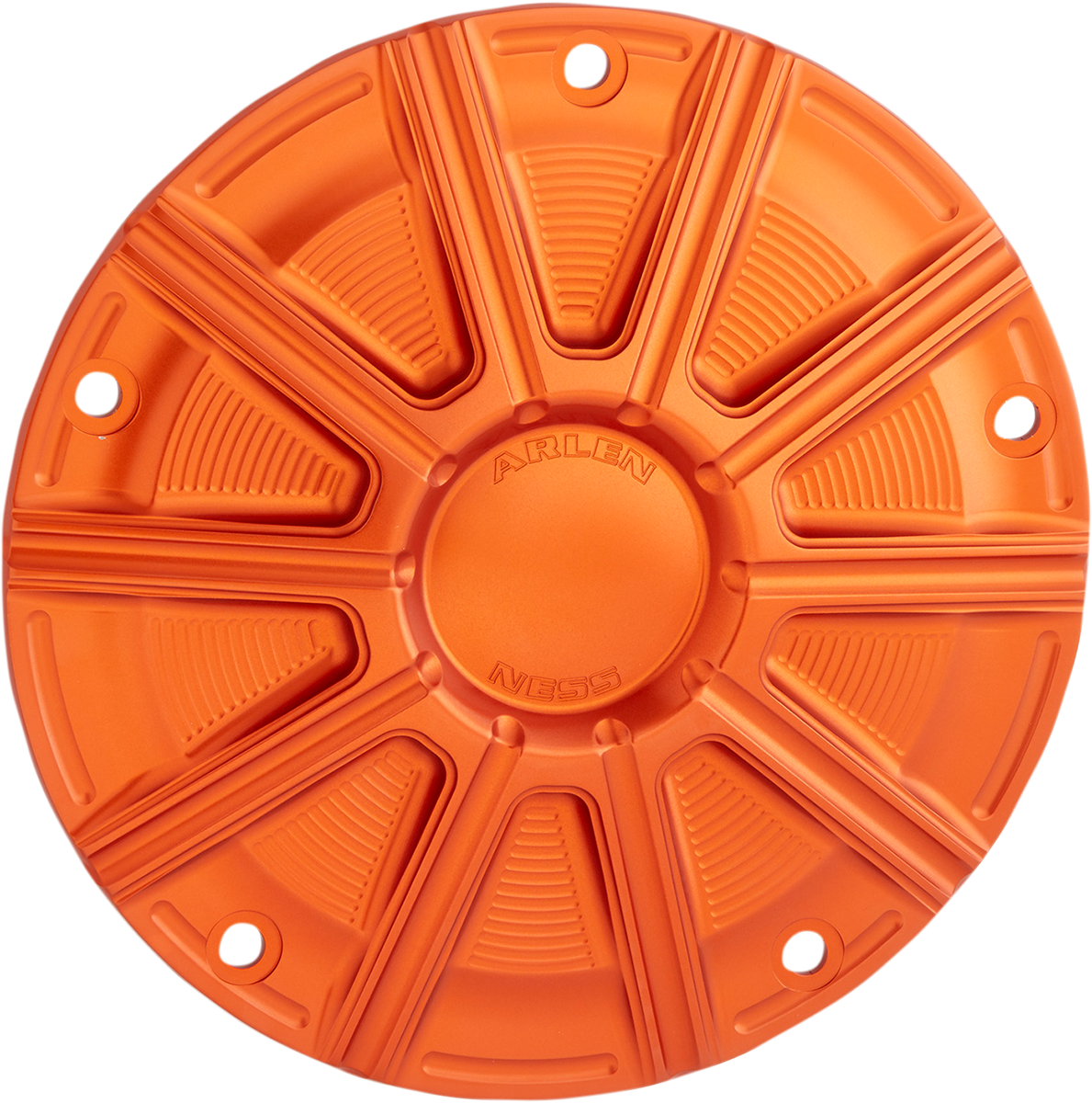 Arlen NESS 10-Gauge Derby Cover - Orange - Big Twin