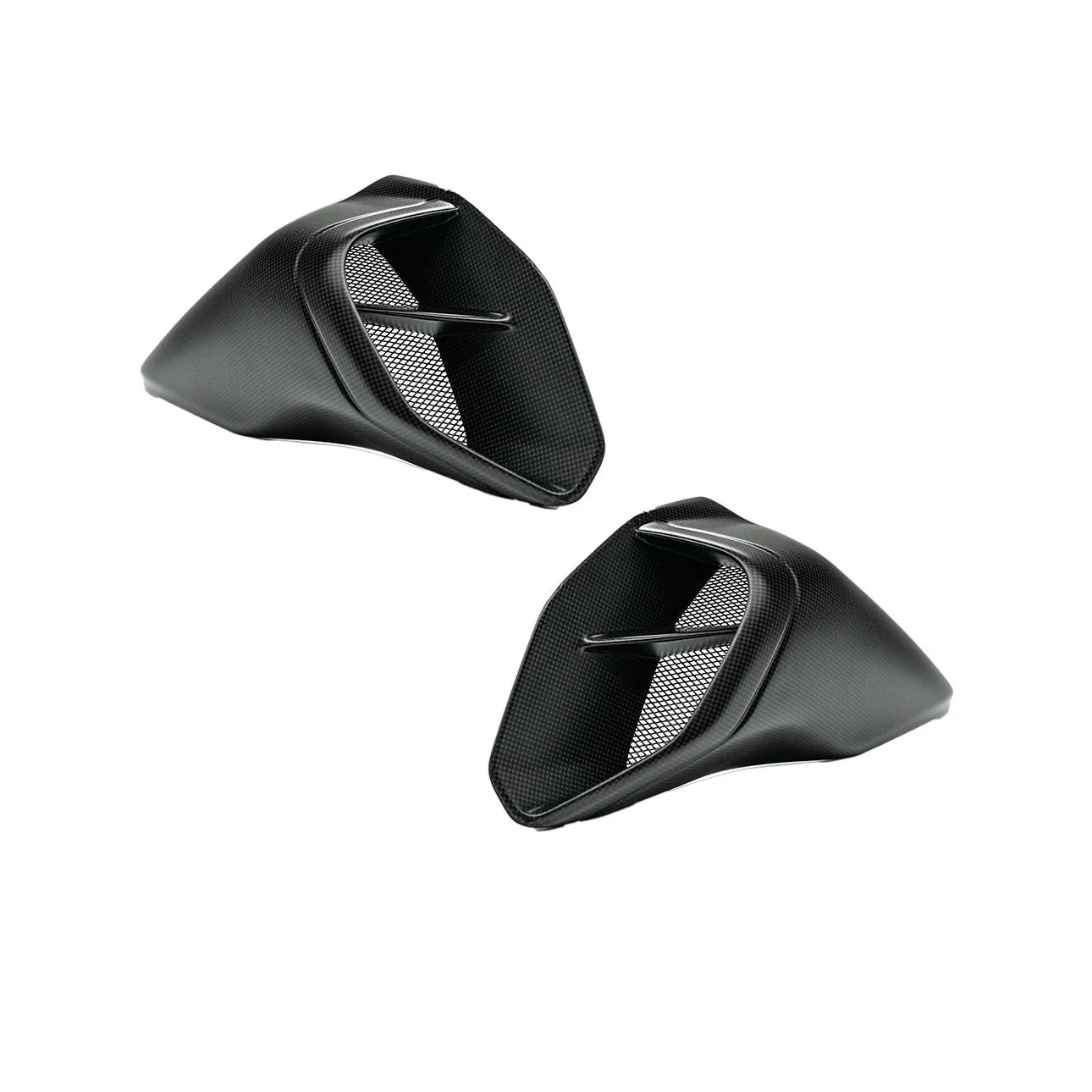 Ilmberger Carbon Fiber Satin Air Intake Set With Mesh For Ducati Diavel V4