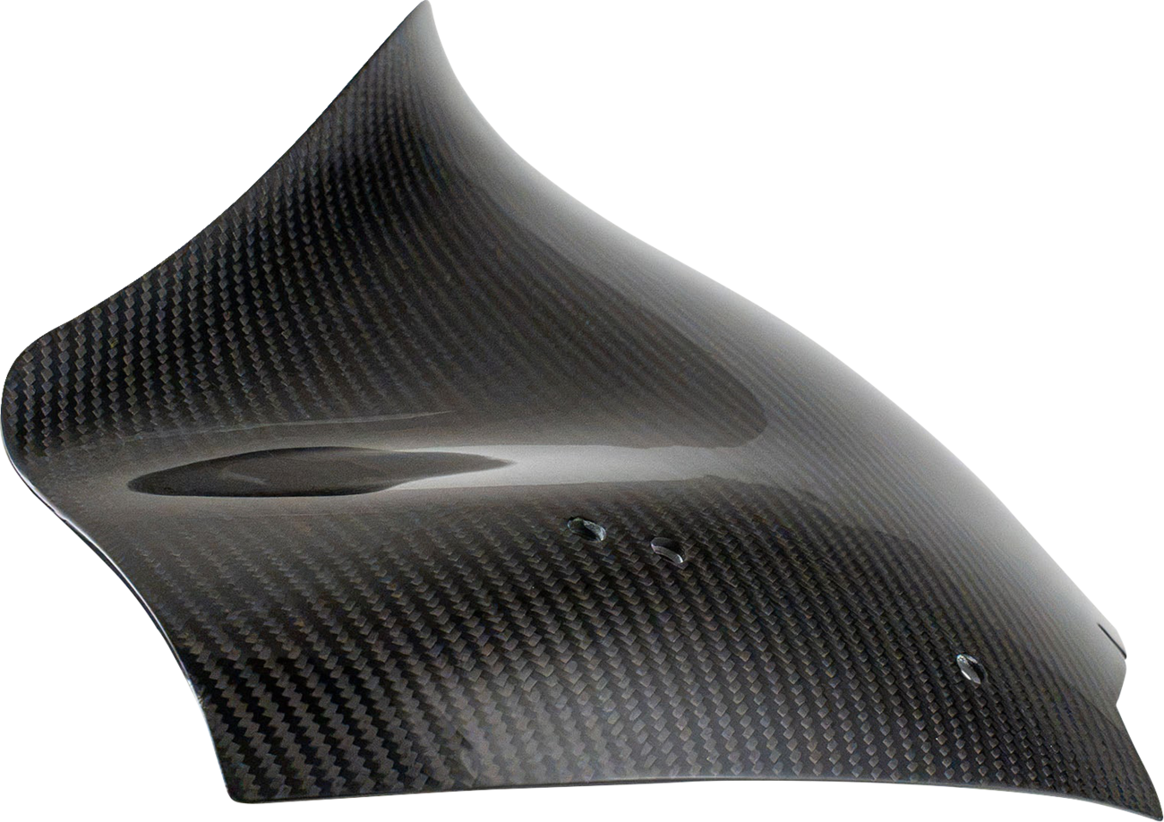 Klock Werks Flare® Windshield - Sport - 10" - Carbon Fiber - '23-'26 FLTR/FLTRT
