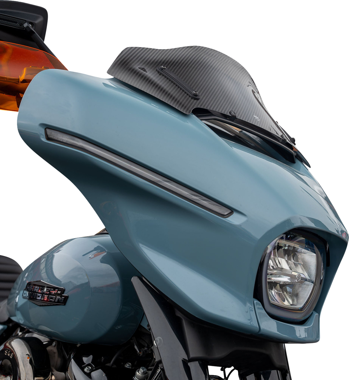 Klock Werks Flare® Windshield - 8" - Carbon Fiber - '23-'26 FLHX/FLHLT