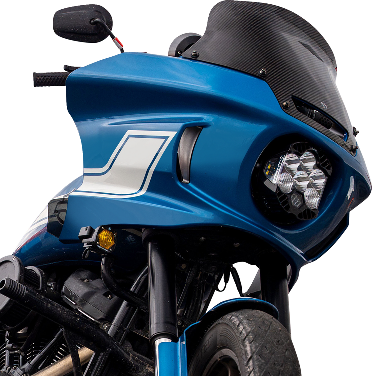 Klock Werks Flare® Windshield - 8" - Carbon Fiber - '22-'26 FXLRST
