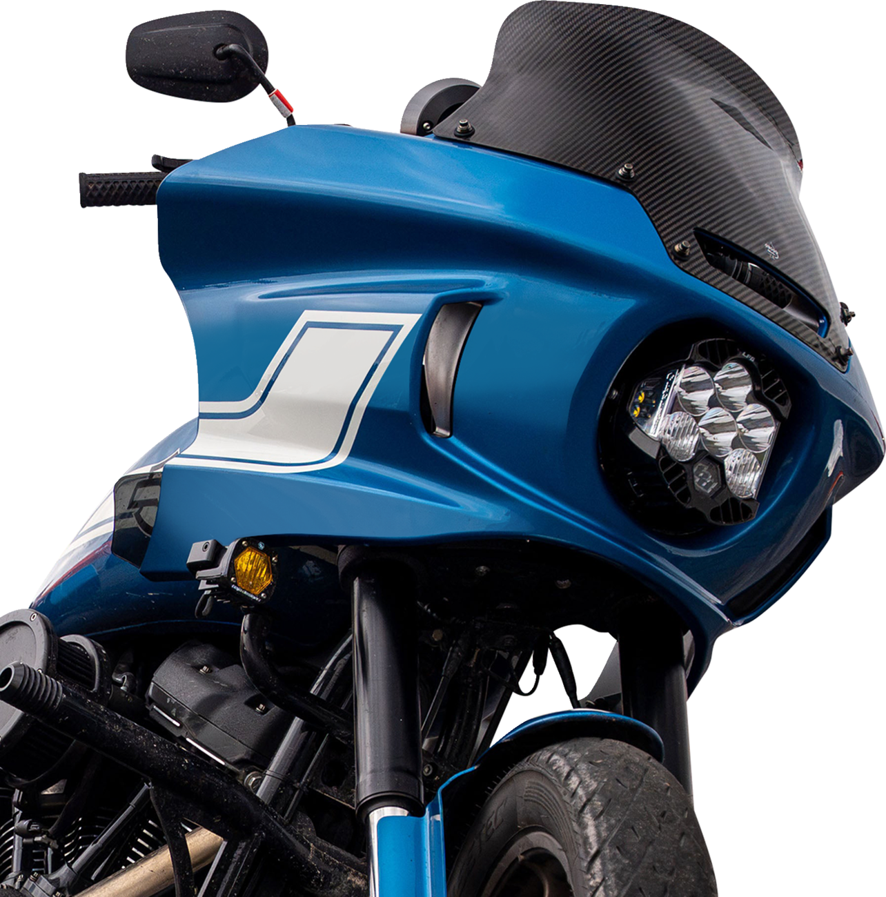 Klock Werks Flare® Windshield - 8" - Carbon Fiber - '22-'26 FXLRST