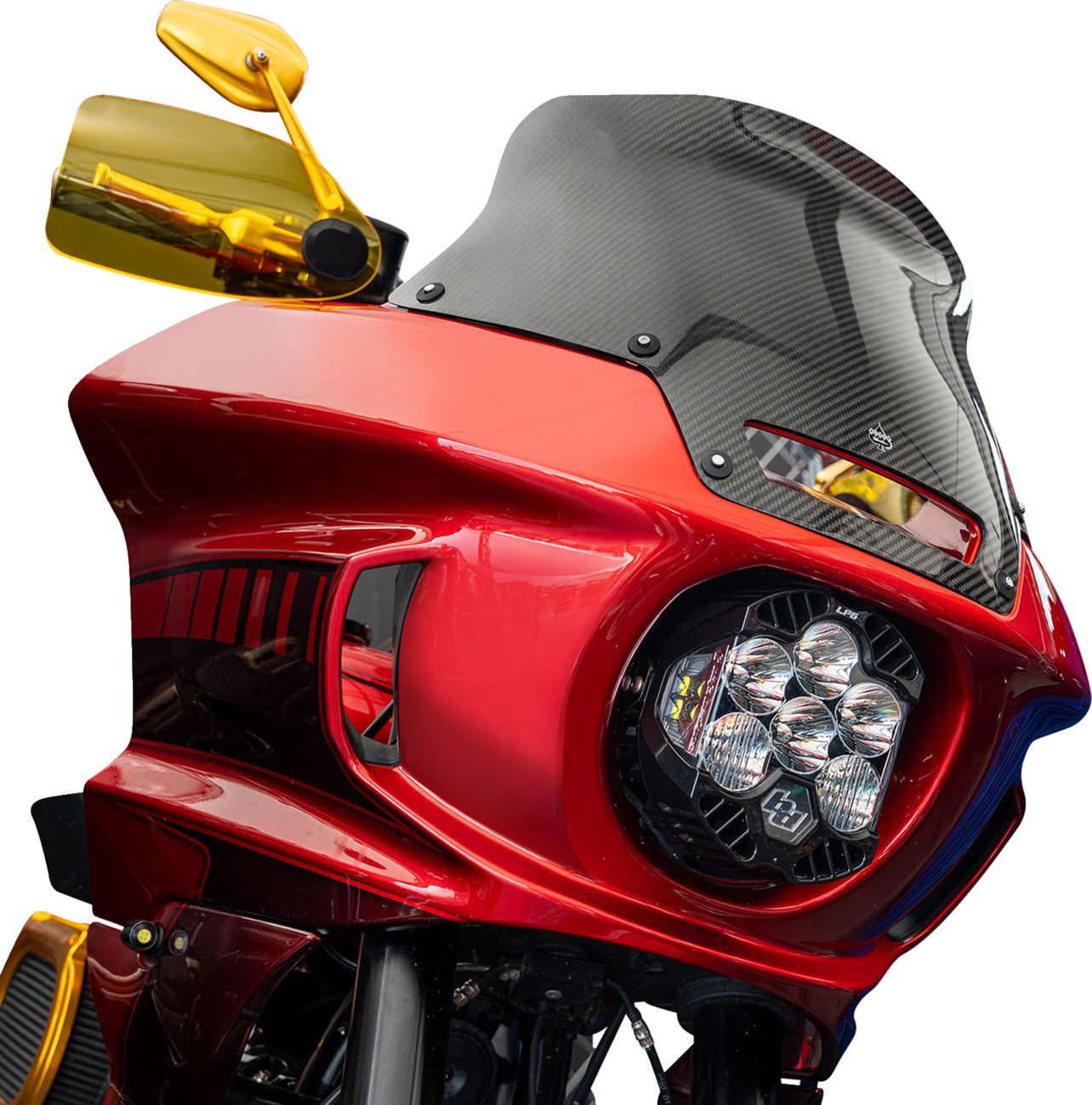 Klock Werks Flare® Windshield - 8" - Carbon Fiber - '22-'26 FXLRST