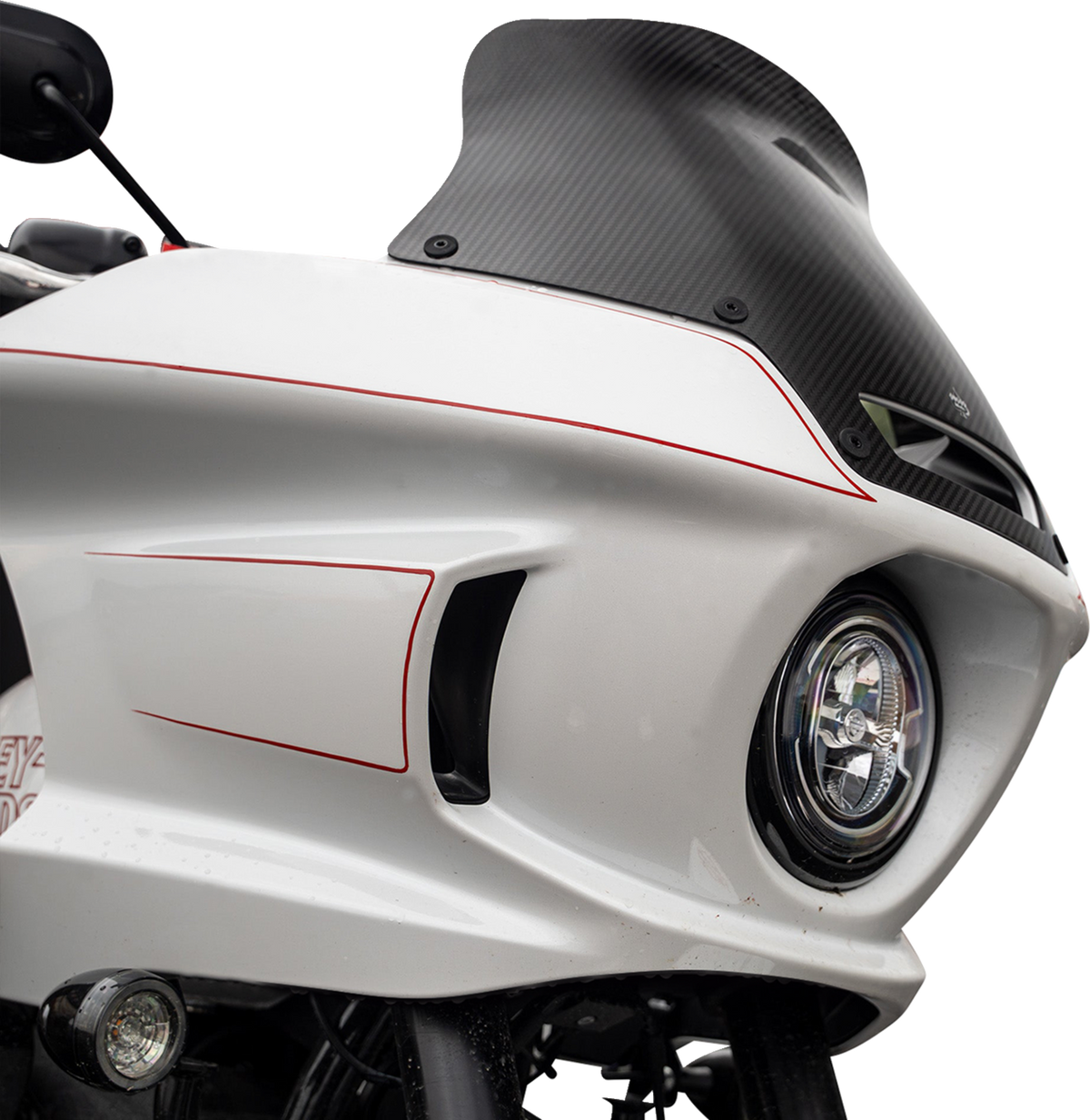 Klock Werks Flare® Windshield - 8" - Carbon Fiber - '22-'26 FXLRST