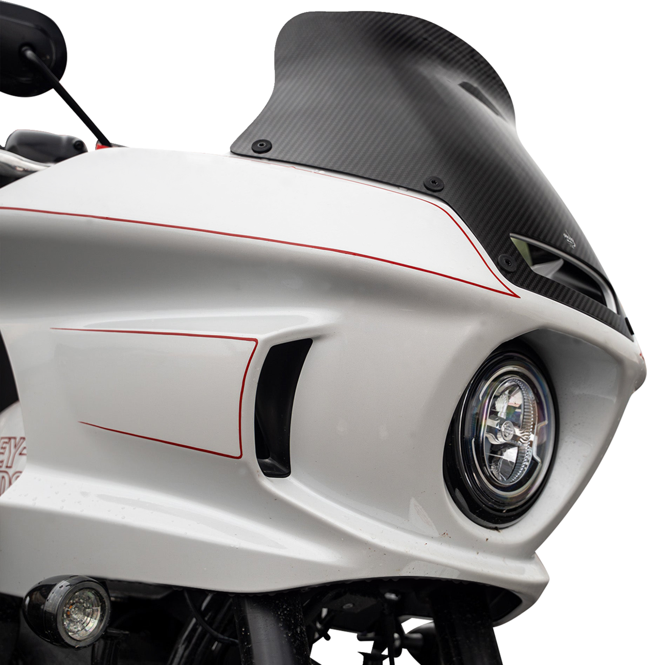 Klock Werks Flare® Windshield - 8" - Carbon Fiber - '22-'26 FXLRST