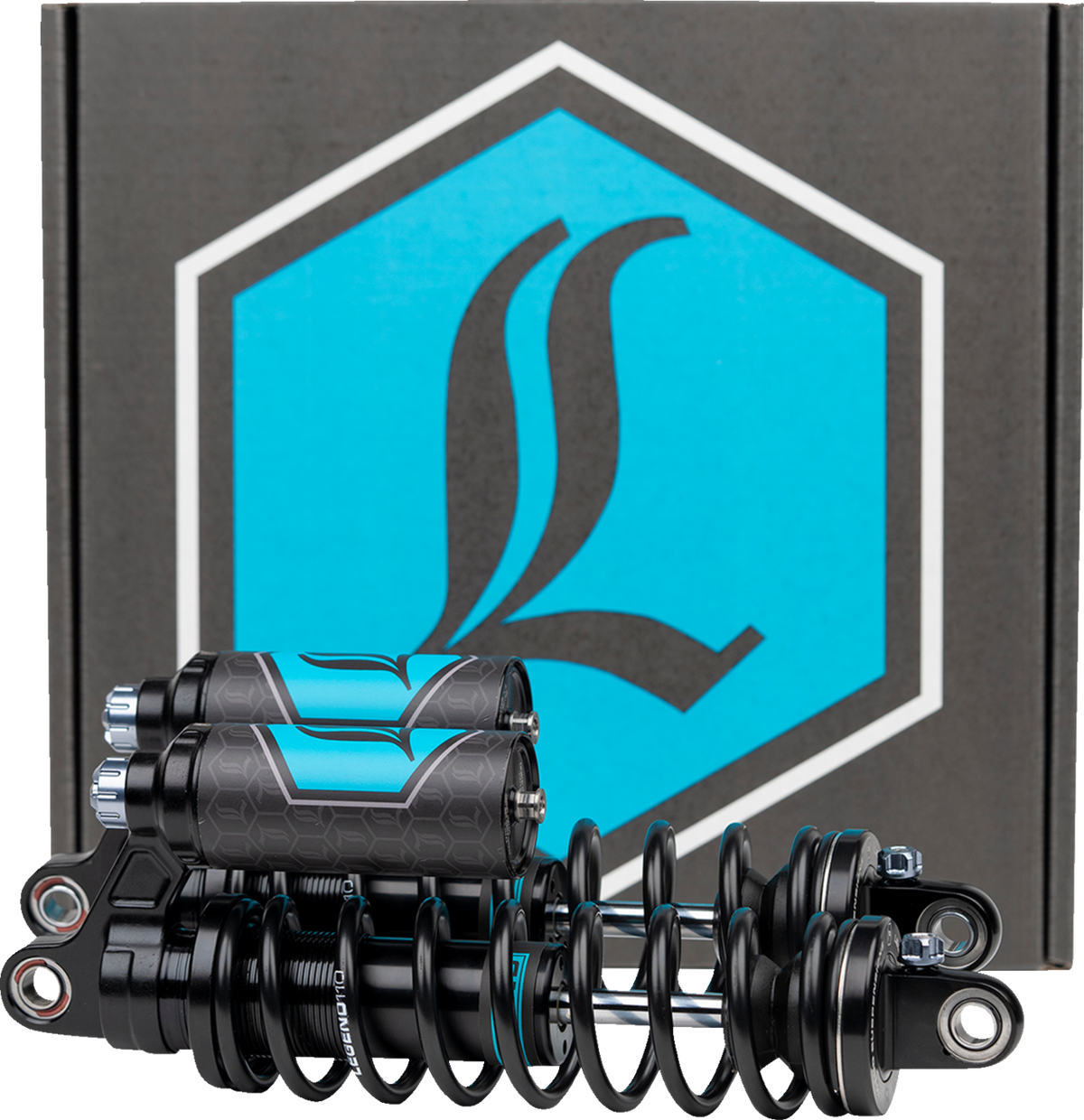 Legend Suspension REVO ARC Piggyback Shocks - 13" - Standard - Black - '04-'22 Sportster