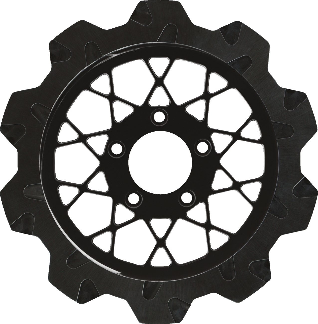 Lyndall Racing Brakes LLC Crown Cut Brake Rotor - Gemini - Front - 11.8" - Black