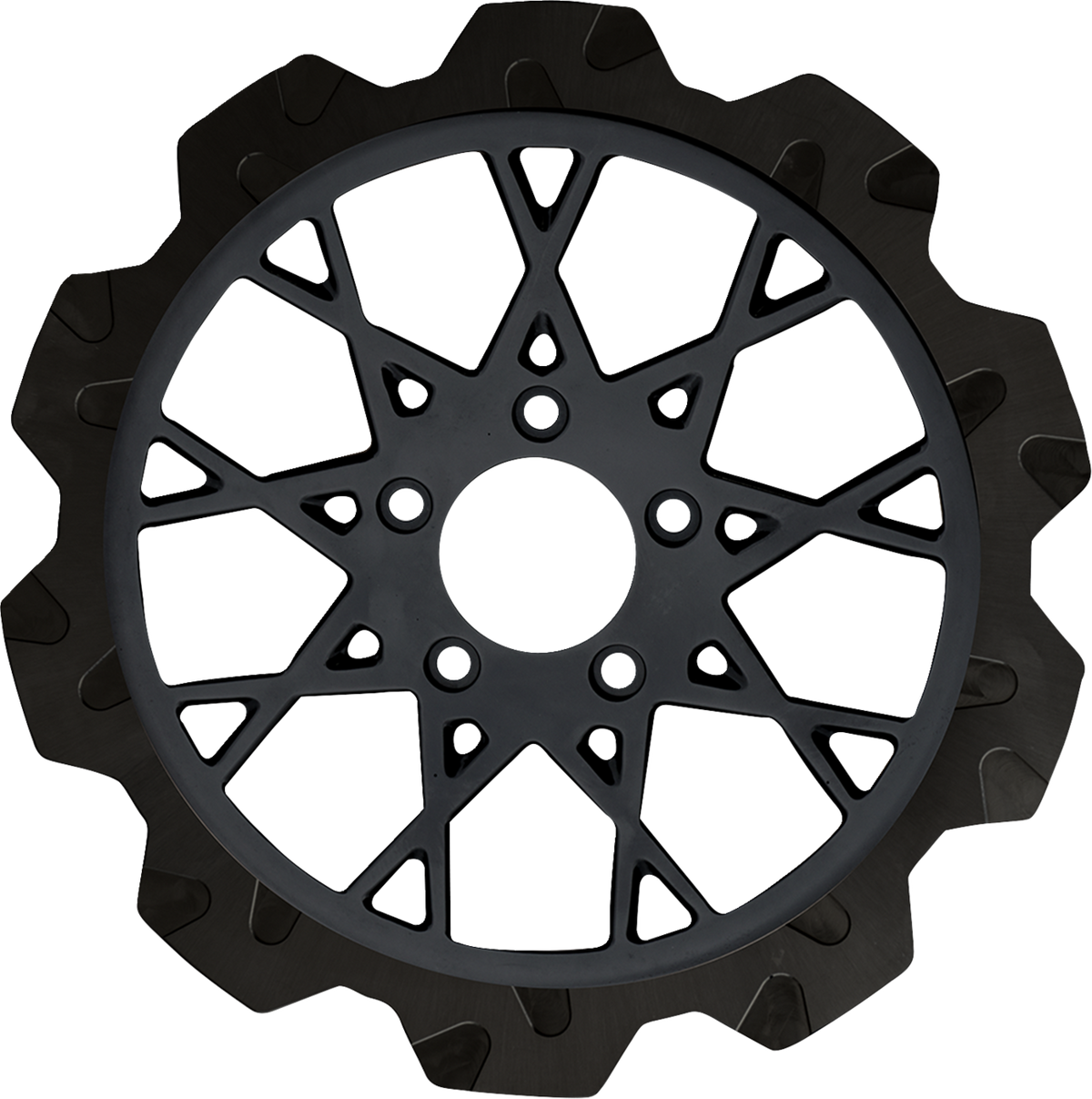 Lyndall Racing Brakes LLC Crown Cut Brake Rotor - Gemini Center - Front - 13" - Black