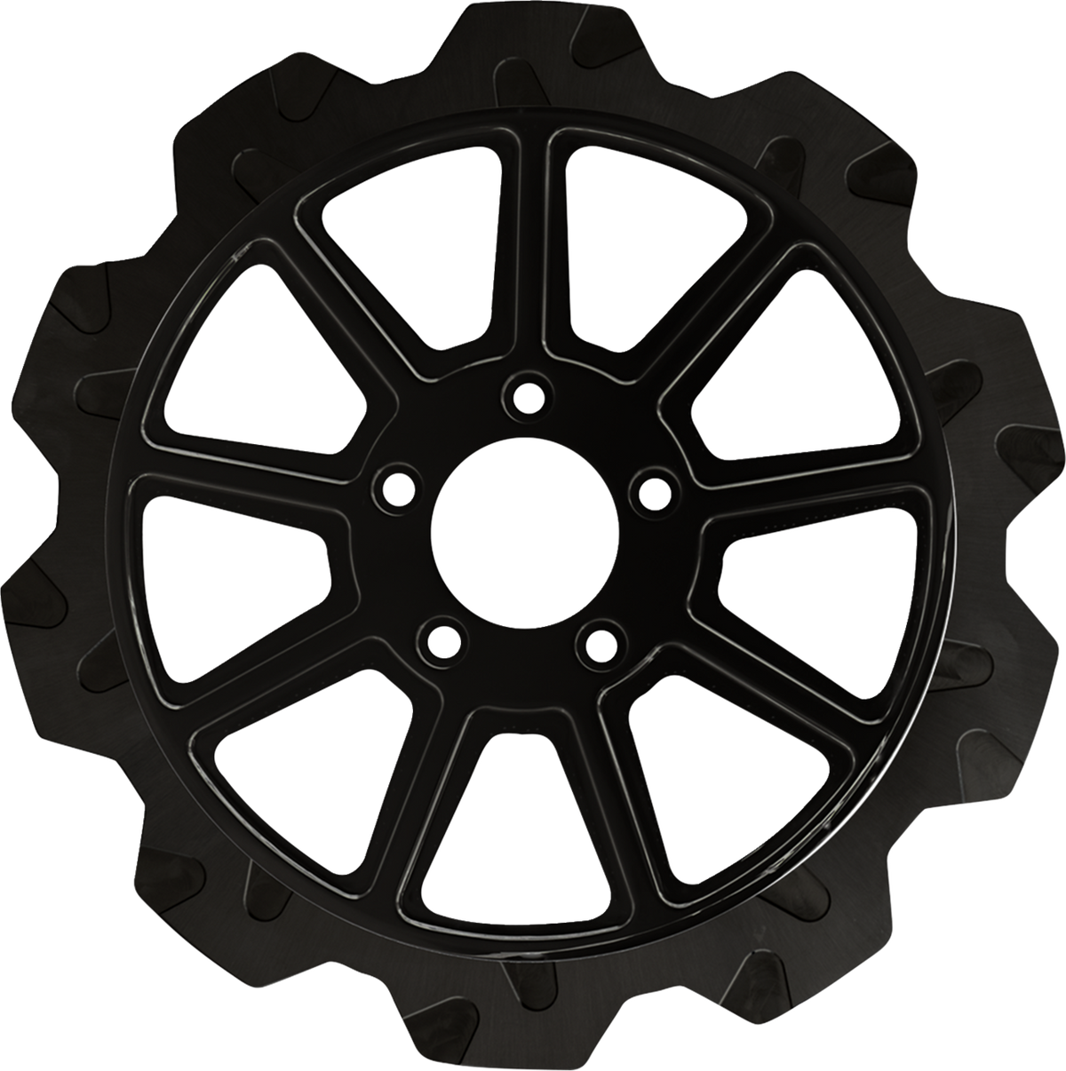Lyndall Racing Brakes LLC Crown Cut Brake Rotor - 9-Spoke Center - Front - 13" - Black