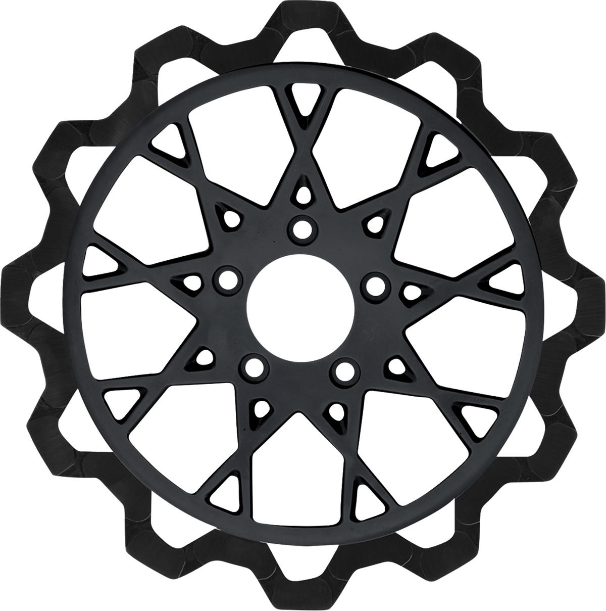 Lyndall Racing Brakes LLC Bow-Tie Brake Rotor - Gemini Center - Front - 13" - Black