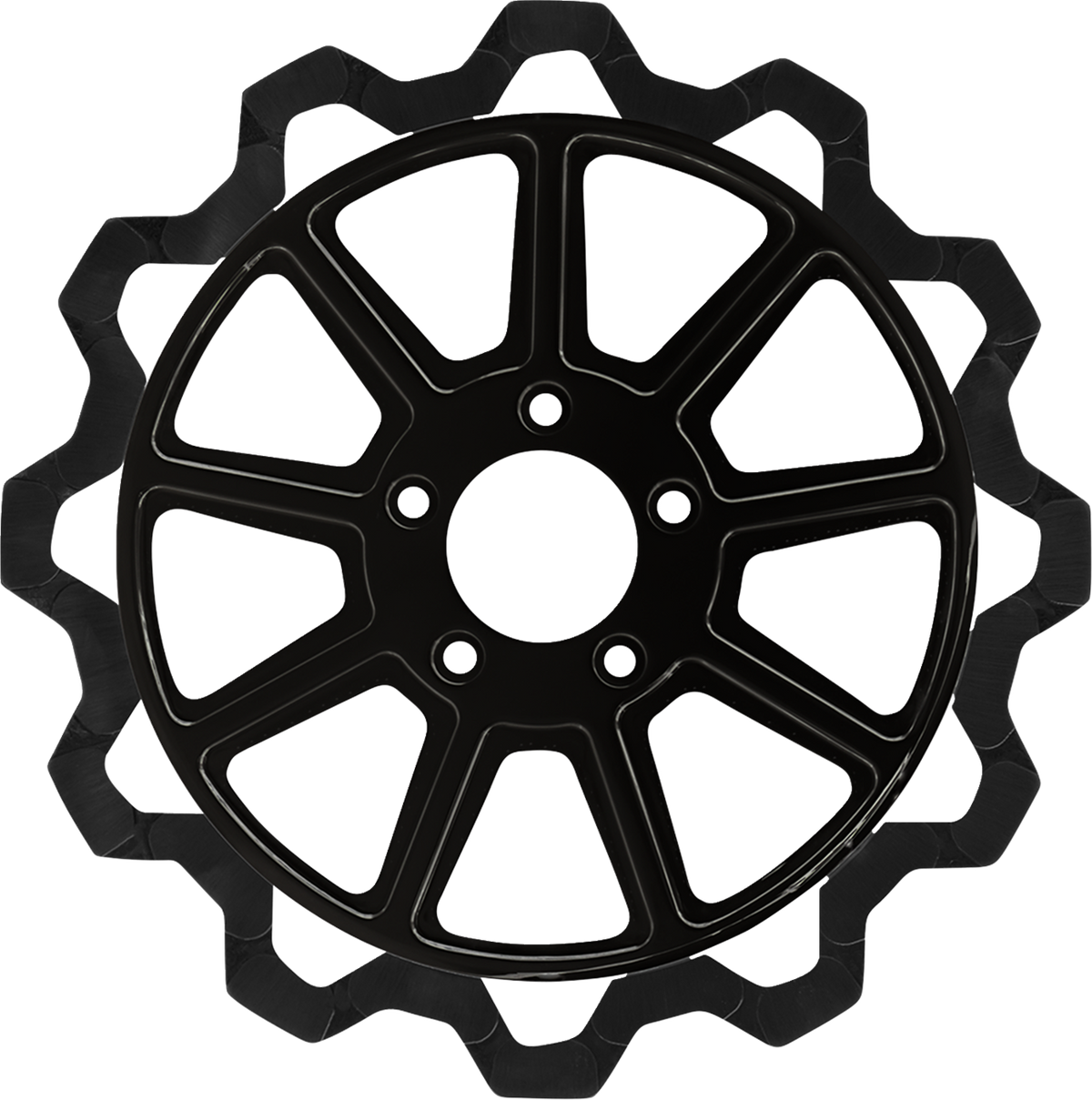 Lyndall Racing Brakes LLC Bow-Tie Brake Rotor - 9-Spoke Center - Front - 13" - Black