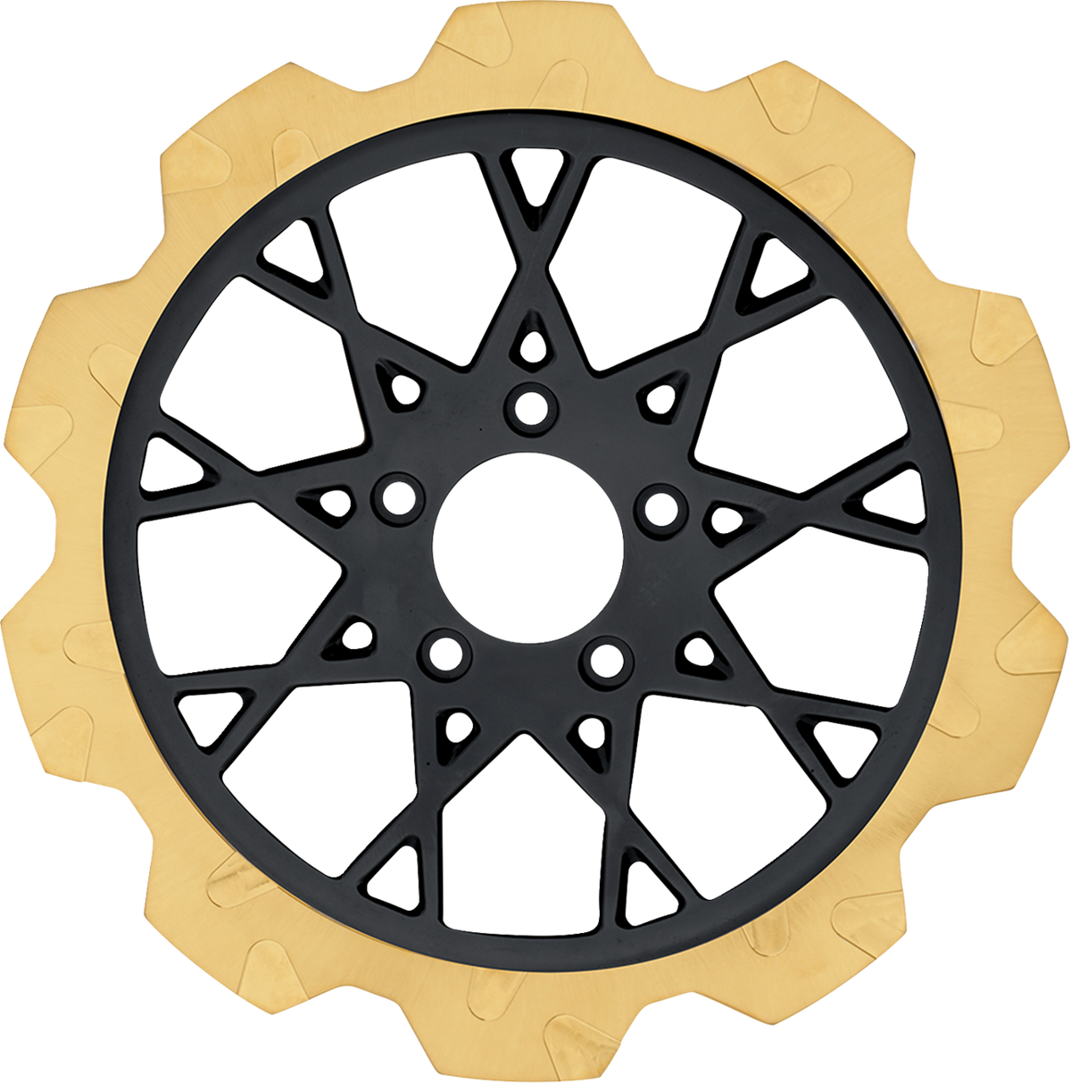 Lyndall Racing Brakes LLC Crown Cut Brake Rotor - Gemini Center - Front - 13" - Gold