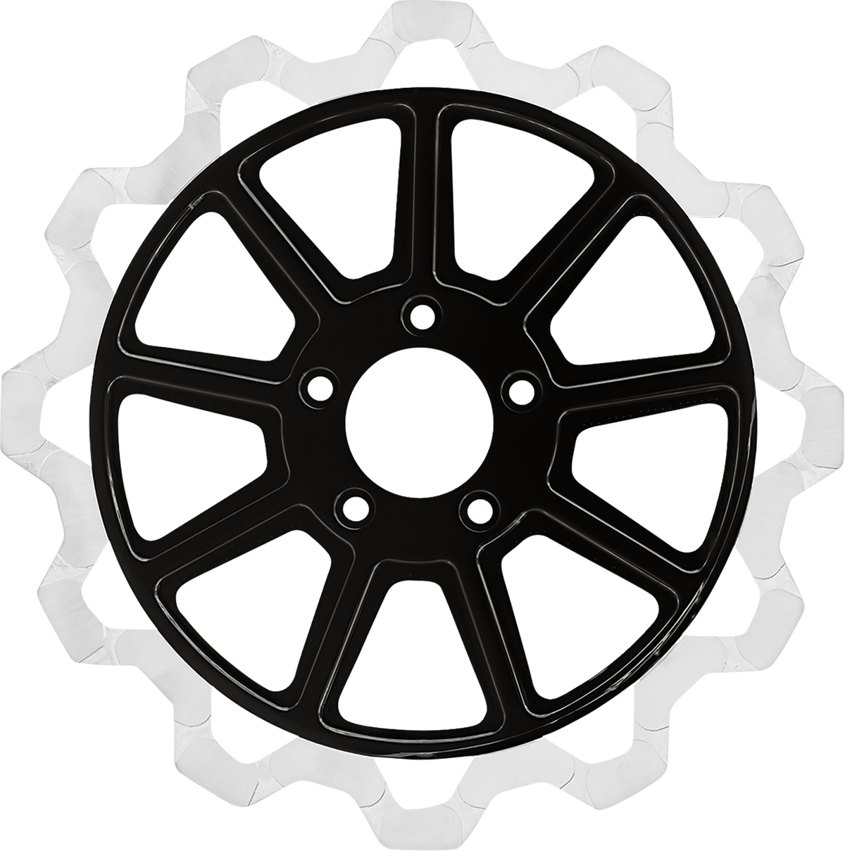 Lyndall Racing Brakes LLC Bow-Tie Brake Rotor - 9-Spoke Center - Front - 13" - Machined