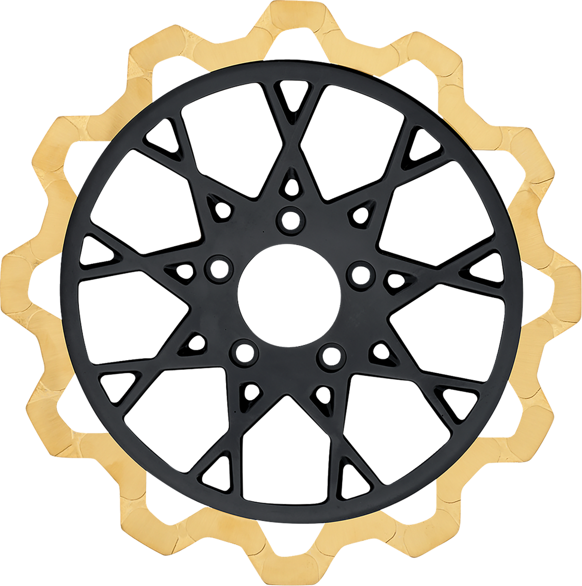 Lyndall Racing Brakes LLC Bow-Tie Brake Rotor - Gemini Center - Front - 13" - Gold