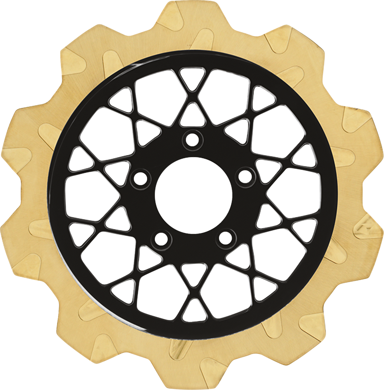Lyndall Racing Brakes LLC Crown Cut Brake Rotor - Gemini Center - Rear - 11.8" - Gold
