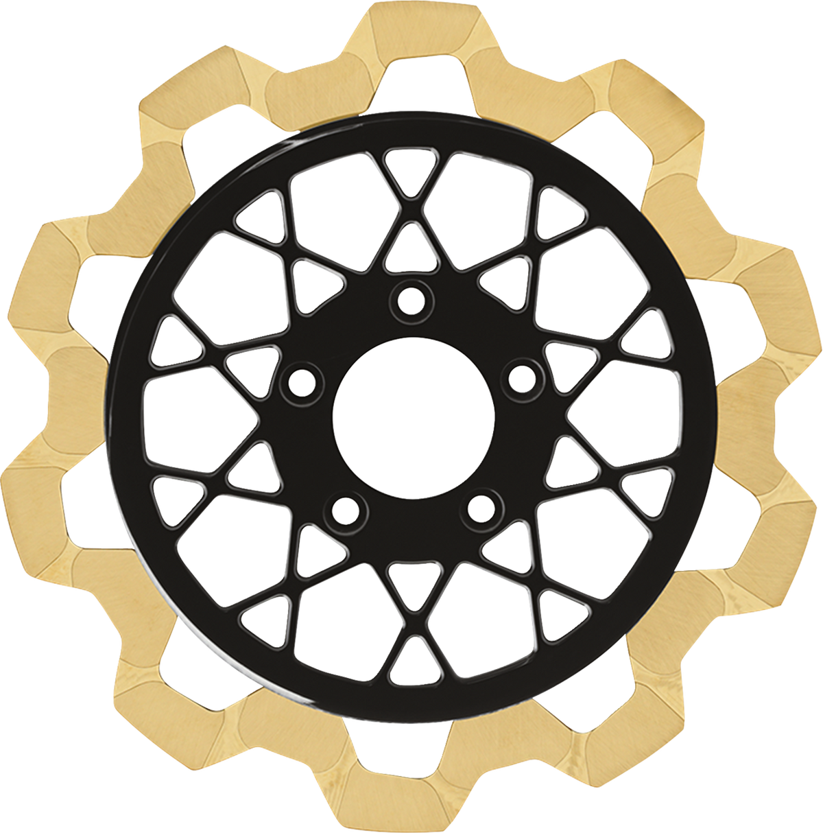 Lyndall Racing Brakes LLC Bow-Tie Brake Rotor - Gemini Center - Front - 11.8" - Gold
