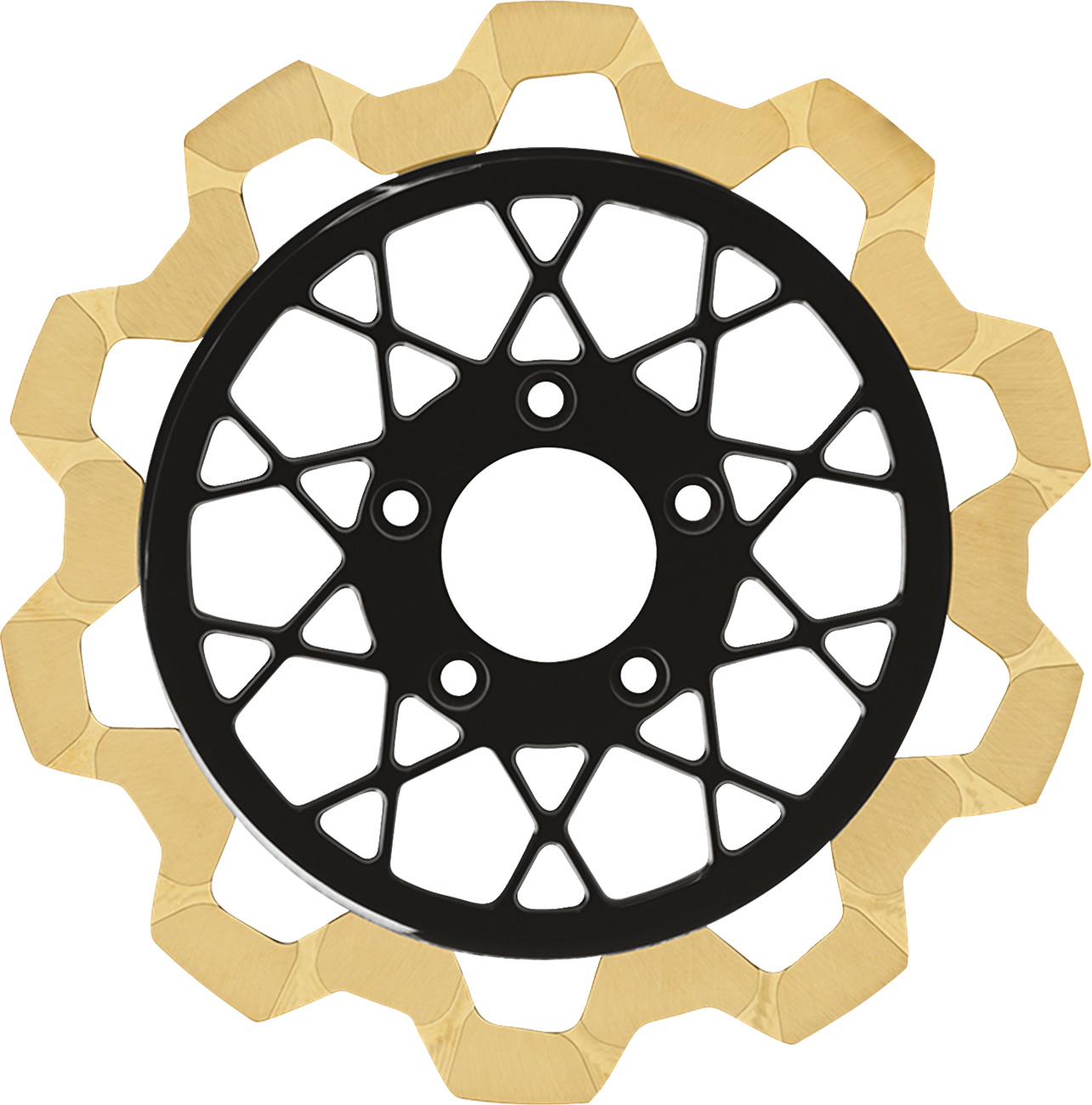 Lyndall Racing Brakes LLC Bow-Tie Brake Rotor - Gemini Center - Front - 11.8" - Gold