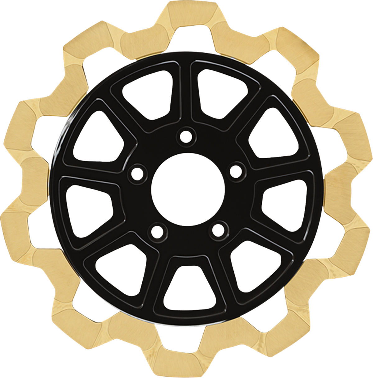 Lyndall Racing Brakes LLC Bow-Tie Brake Rotor - 9-Spoke Center - Rear - 11.5" - Gold