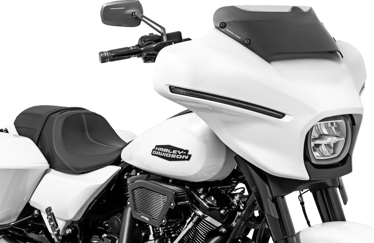 Memphis Shades Spoiler Windshield - 2" - Black Smoke - FLHX