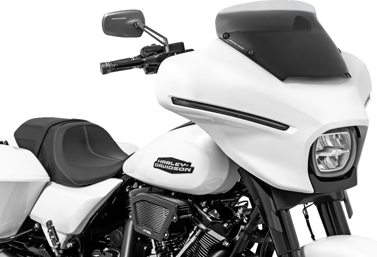 Memphis Shades Spoiler Windshield - 4" - Black Smoke - FLHX
