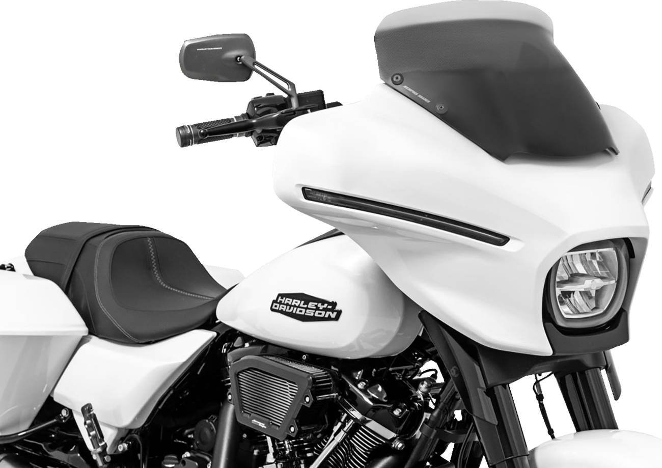 Memphis Shades Spoiler Windshield - 5" - Black Smoke - FLHX