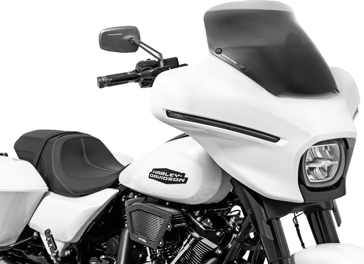 Memphis Shades Spoiler Windshield - 6" - Black Smoke - FLHX