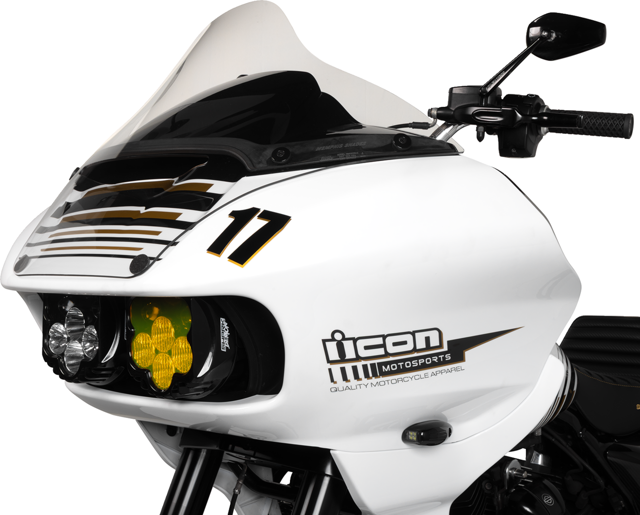 Memphis Shades Vented Windshield - BRL Race Bubble - Clear - FLTRX