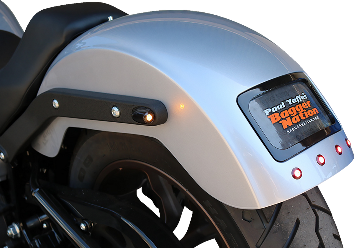 Paul Yaffe Bagger Nation The Fix Rear Fender - Black Frame Plate - HD Softail® '20-'26