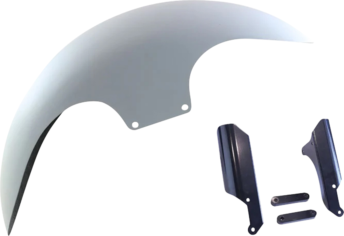 Paul Yaffe Bagger Nation Cafe Front Fender - 19" Wheel - Black Inverted Fork Adapter - HD Softail '18-'26