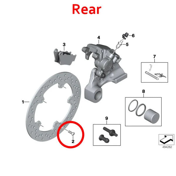 Proti Titanium Front Rear Brake Rotor Bolt Kit For S1000RR K67