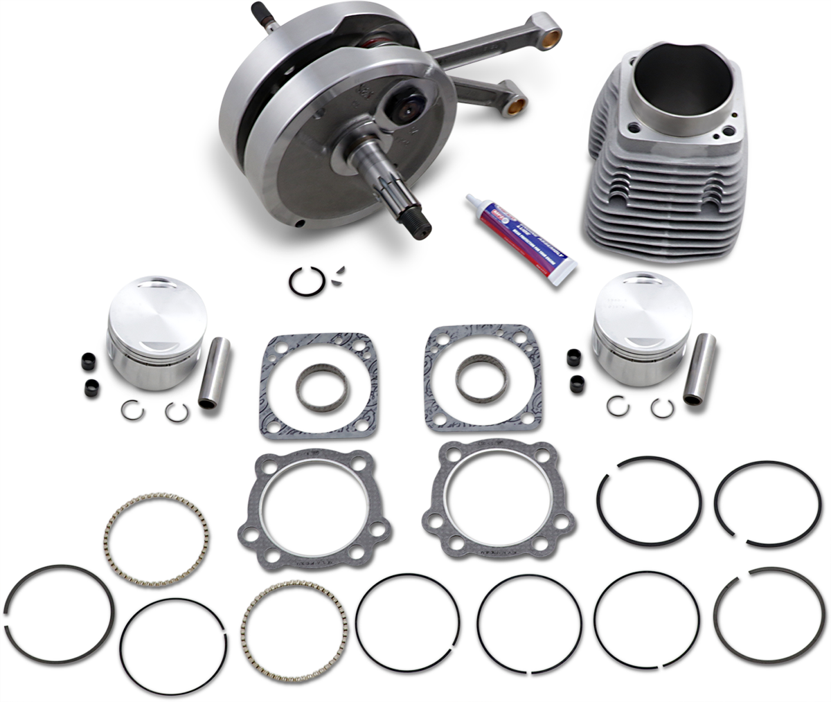 S&S Cycle 96" Sidewinder® - 3.625" Big Bore - Stroker Kit - Natural - Evolution Big Twin