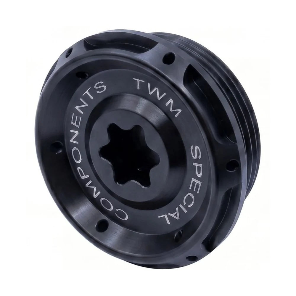 TWM CNC Aluminum Timing Inspection Plug in Black for BMW Motorcycles - CAMBMW.02.N