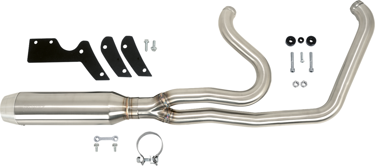 Vance & Hines 2-Into-1 Gaslighter Exhaust System - Brushed - M8 Softail