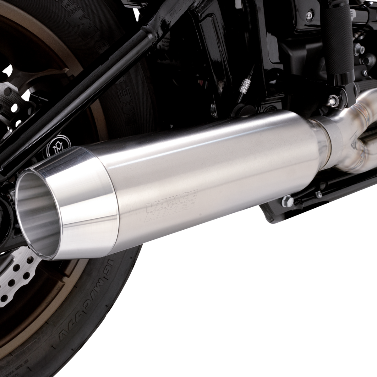 Vance & Hines 2-Into-1 Gaslighter Exhaust System - Brushed - M8 Softail