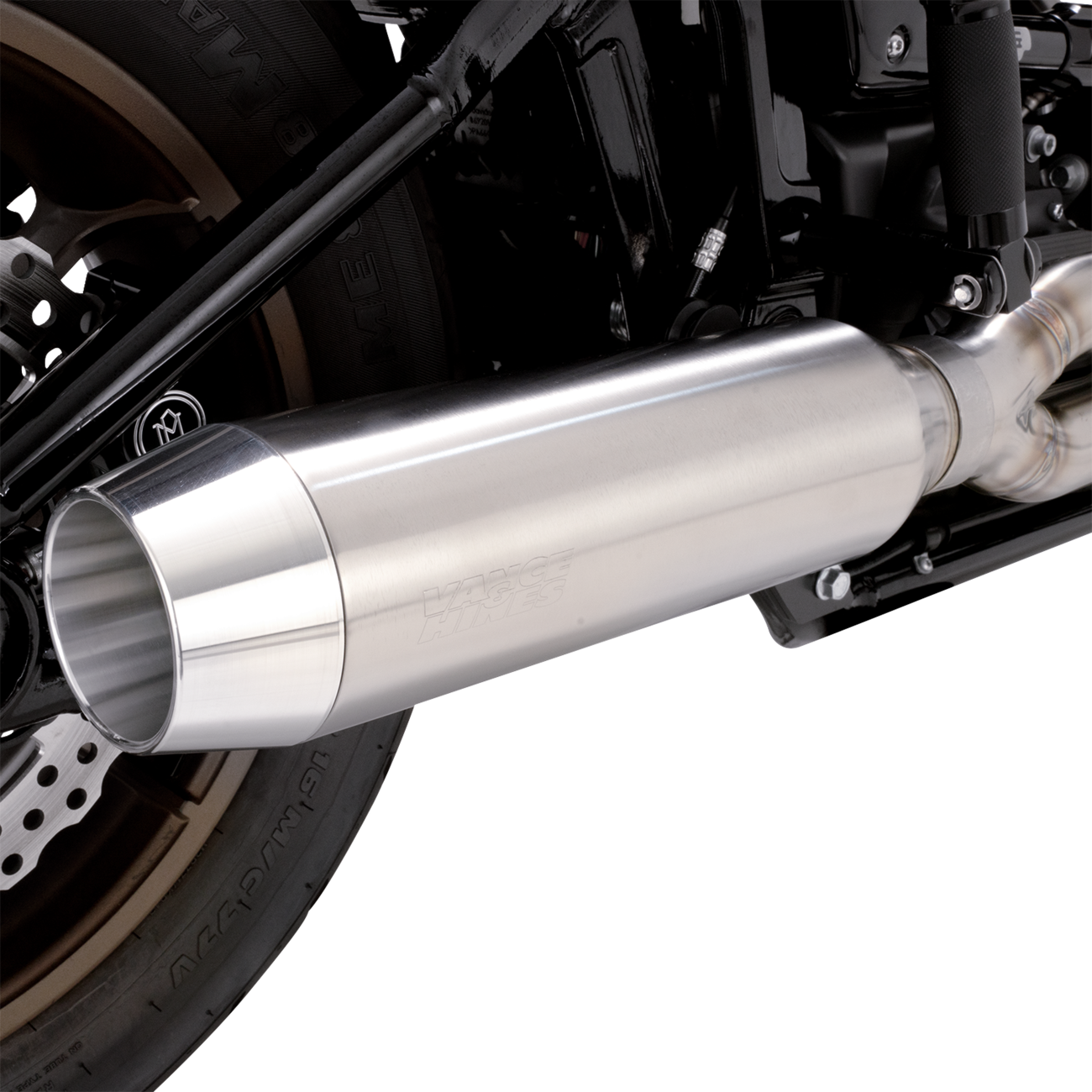 Vance & Hines 2-Into-1 Gaslighter Exhaust System - Brushed - M8 Softail