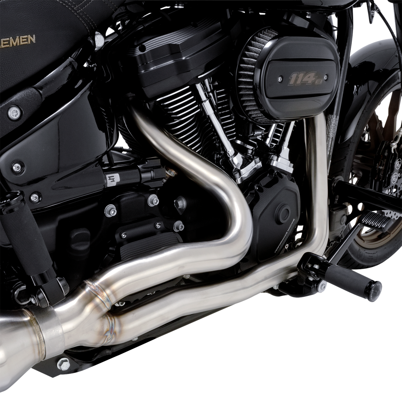 Vance & Hines 2-Into-1 Gaslighter Exhaust System - Brushed - M8 Softail