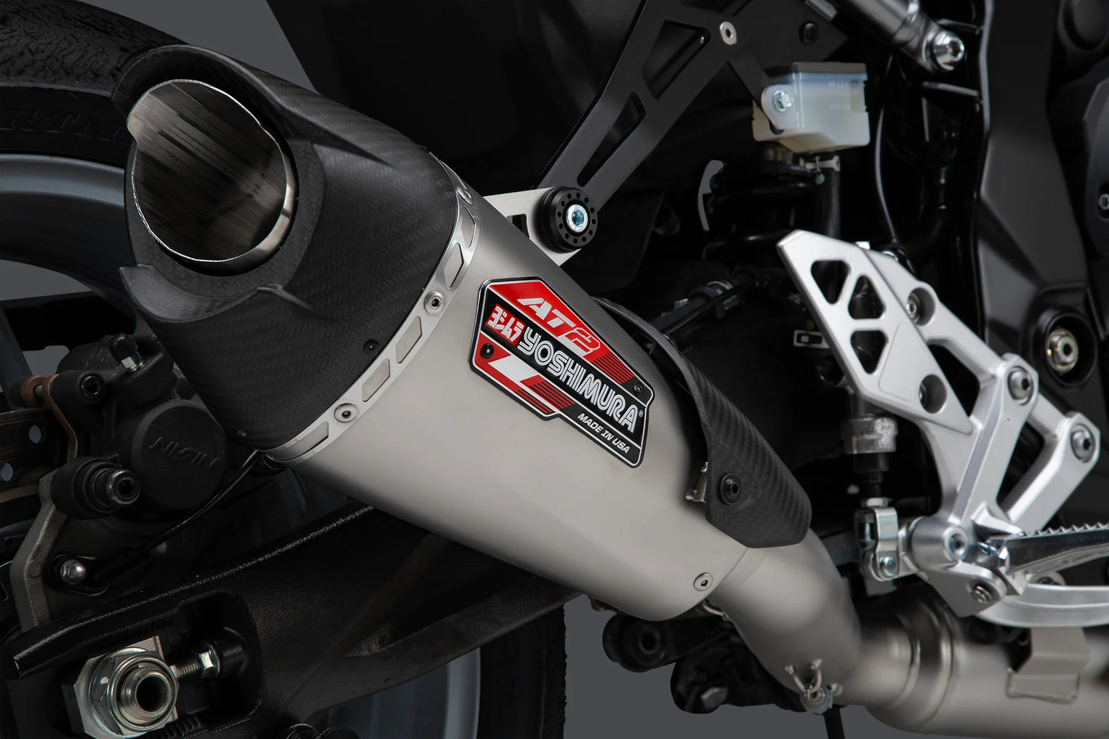 Yoshimura GSX-8S/R/T/TT 23-26 AT2 Stainless Full Exhaust, W/ Stainless Muffler