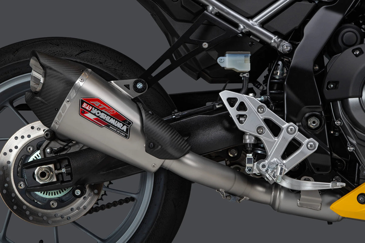 Yoshimura GSX-8S/R/T/TT 23-26 AT2 Stainless Full Exhaust, W/ Stainless Muffler