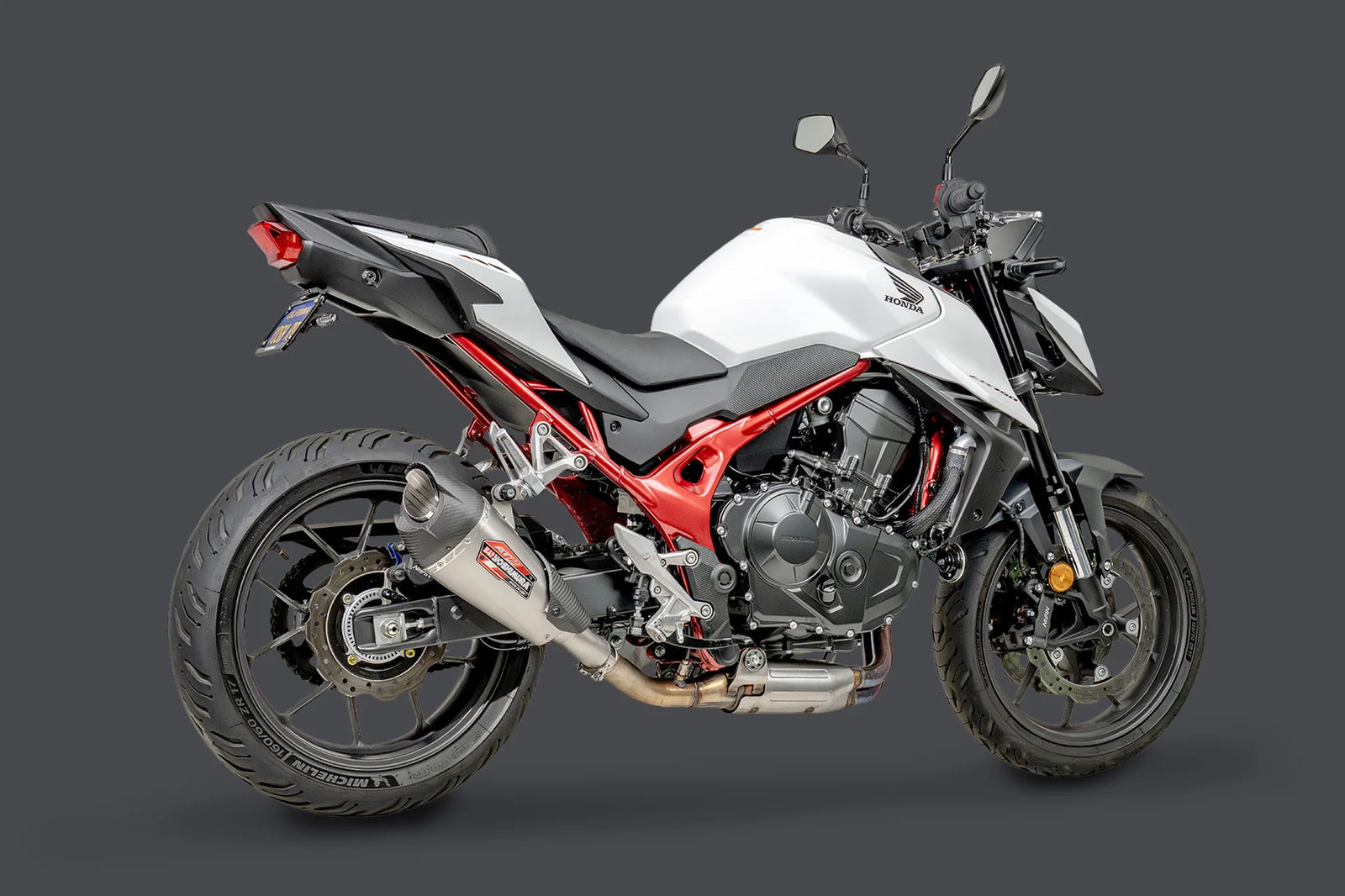 Yoshimura CB750 25-26 AT2 Stainless Slip-On Exhaust, W/ Stainless Muffler