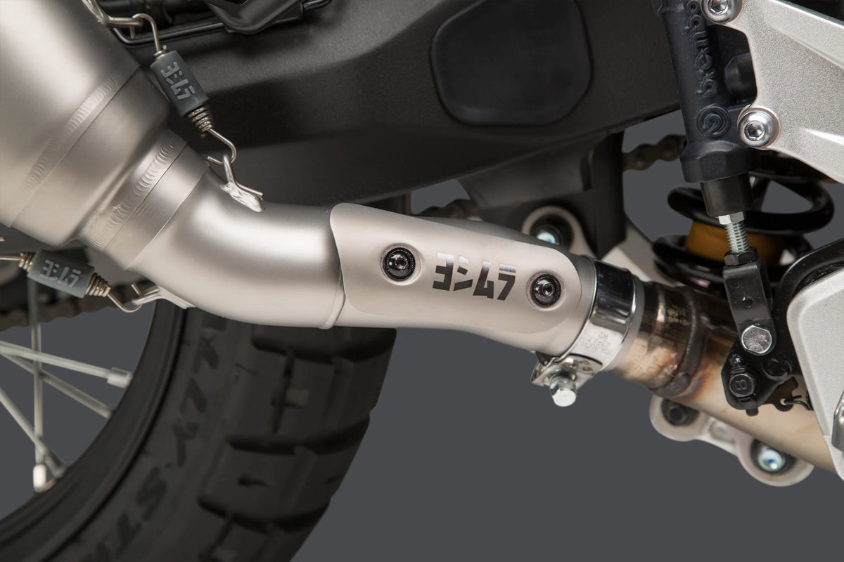 Yoshimura TENERE 700 21-26 RS-12 Stainless Slip-On Exhaust, W/ Stainless Muffler