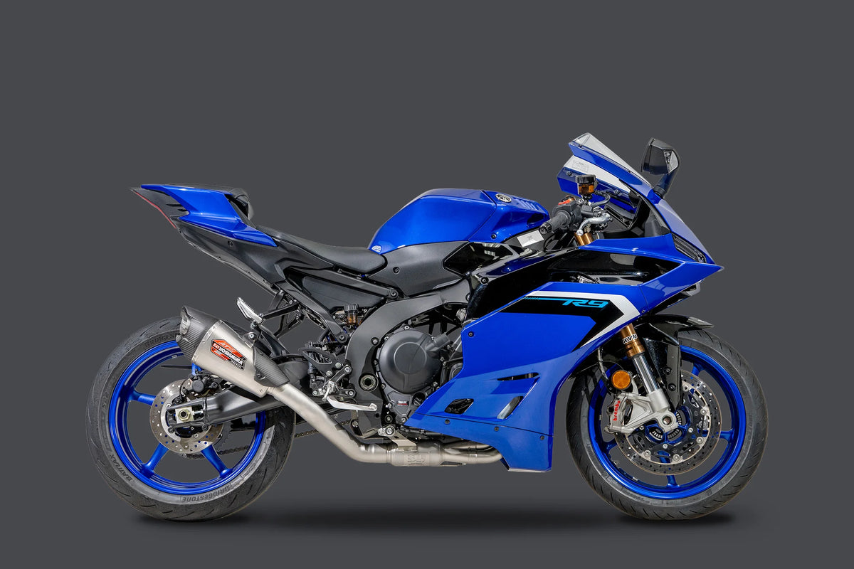 Yoshimura R9 25-26 AT2 Stainless Full Exhaust, W/ Stainless Muffler