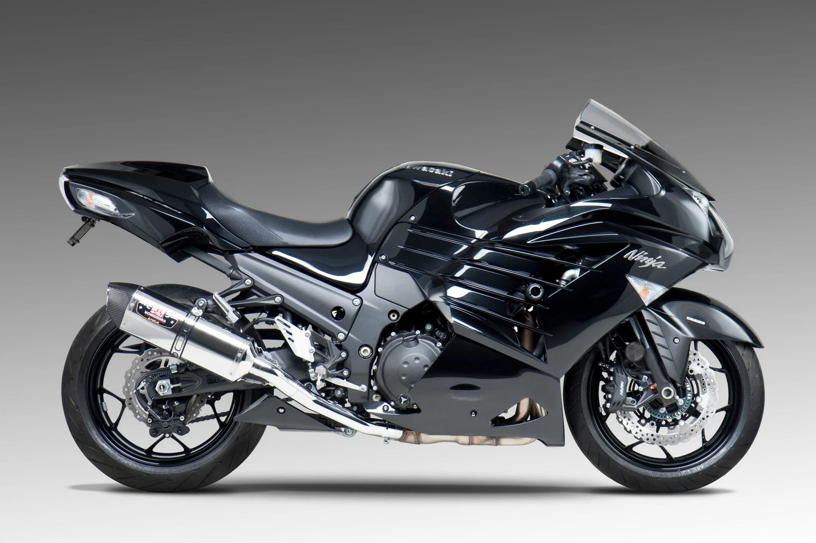 Yoshimura ZX-14R 12-25 Race R-77 Stainless Slip-On Exhaust, W/ Stainless Mufflers