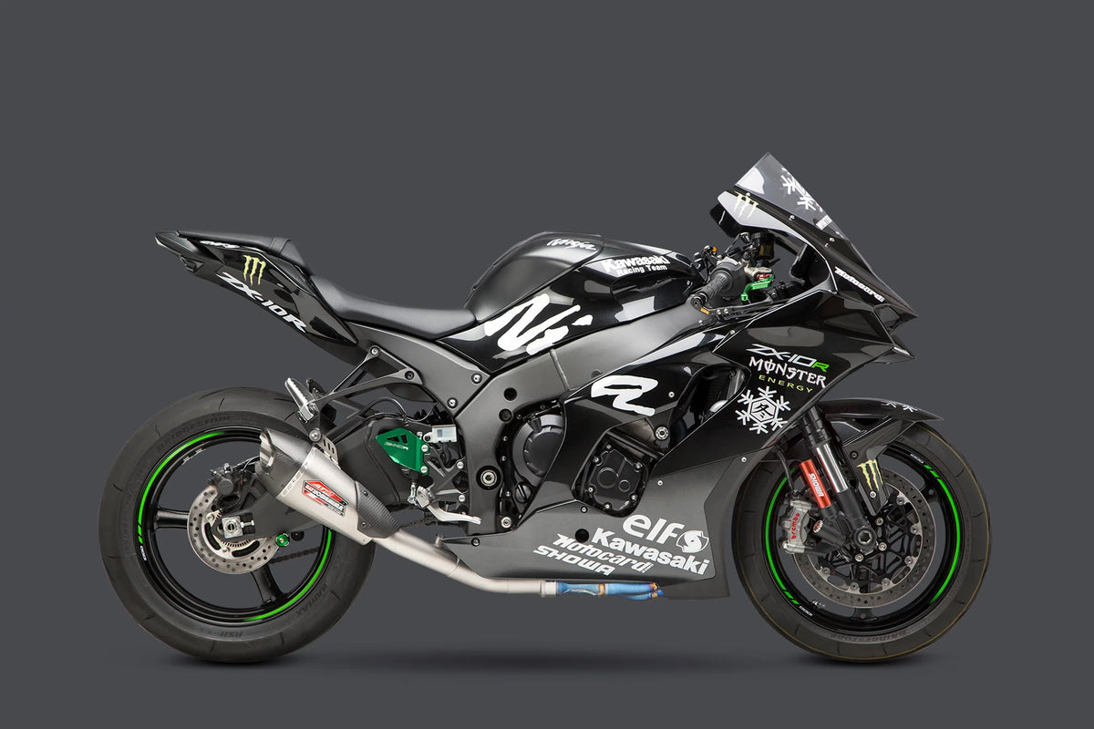Yoshimura ZX-10R/RR 21-26 Race AT2 Stainless 3/4 Exhaust, W/ Stainless Muffler