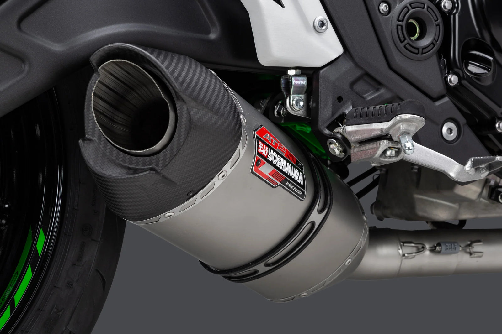Yoshimura NINJA/Z 650 17-26 Race AT2 Stainless Full Exhaust, W/ Stainless Muffler