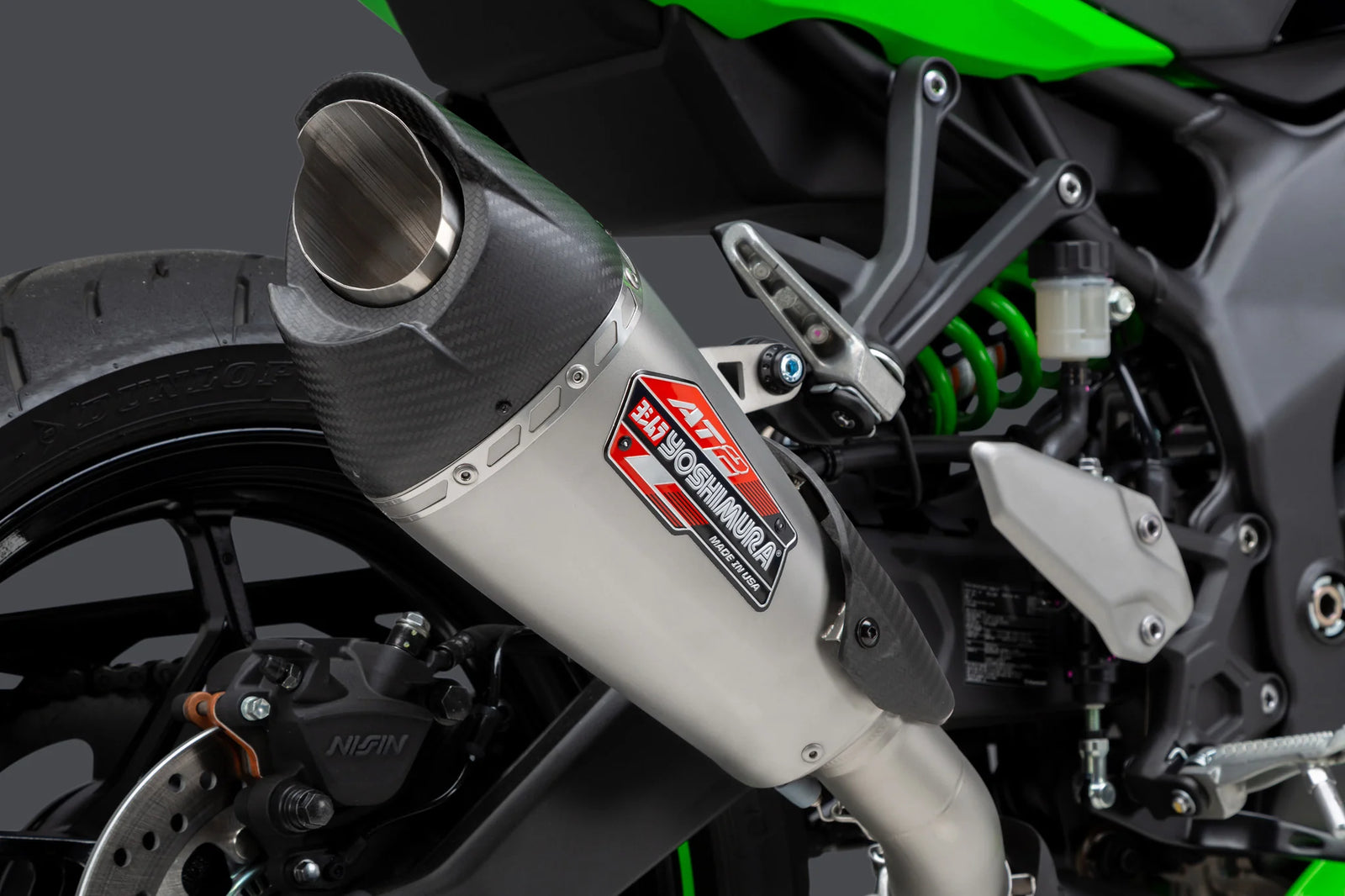 Yoshimura ZX-4RR 23-26 AT2 Stainless Slip-On Exhaust, W/ Stainless Muffler