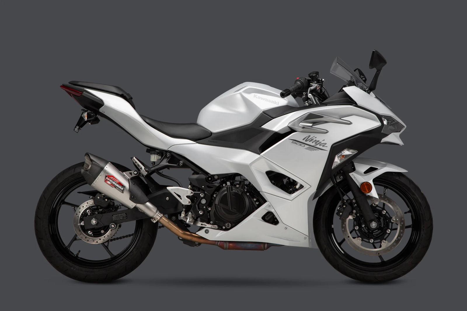 Yoshimura NINJA 500/400 / Z500/400 18-26 AT2 Stainless Slip-On Exhaust, W/ Stainless Muffler